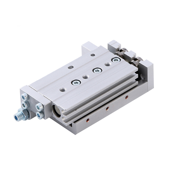 Cylindre pneumatique à doigt pour table coulissante série MXQ 